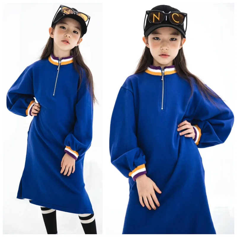 

Autumn Striped Girl Dress Casual Long Sleeve Infantile Children Clothing Hooded Vestidos Baby Dresses Kids Clothes 3-13Y CA139
