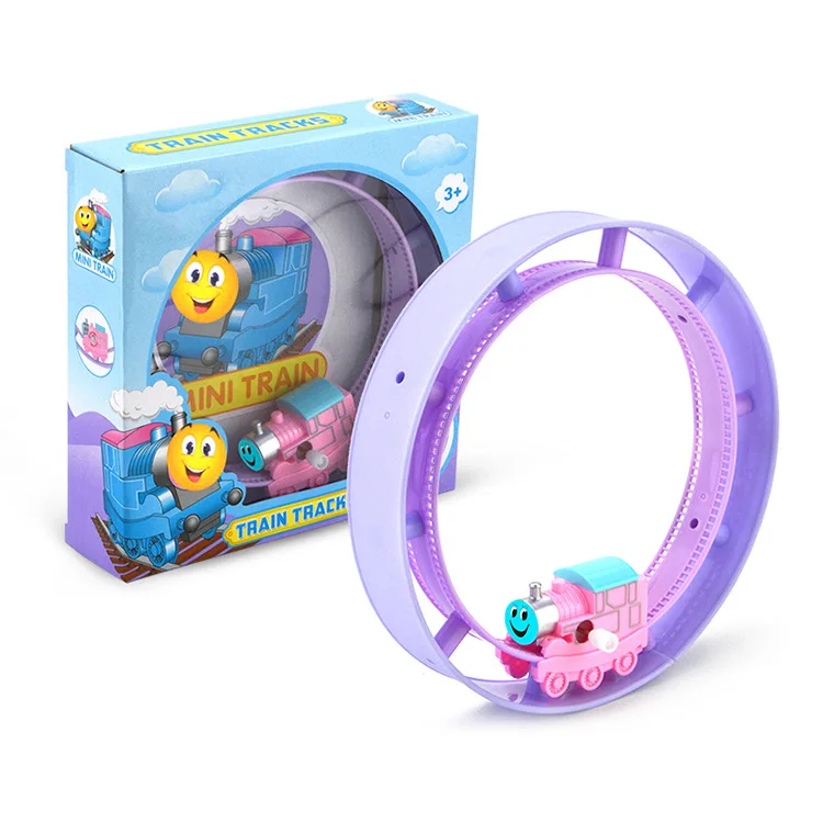 

Children's Cartoon Railway Round Track Winding Toy Small Railway Track Toy Car Model Winding Toy