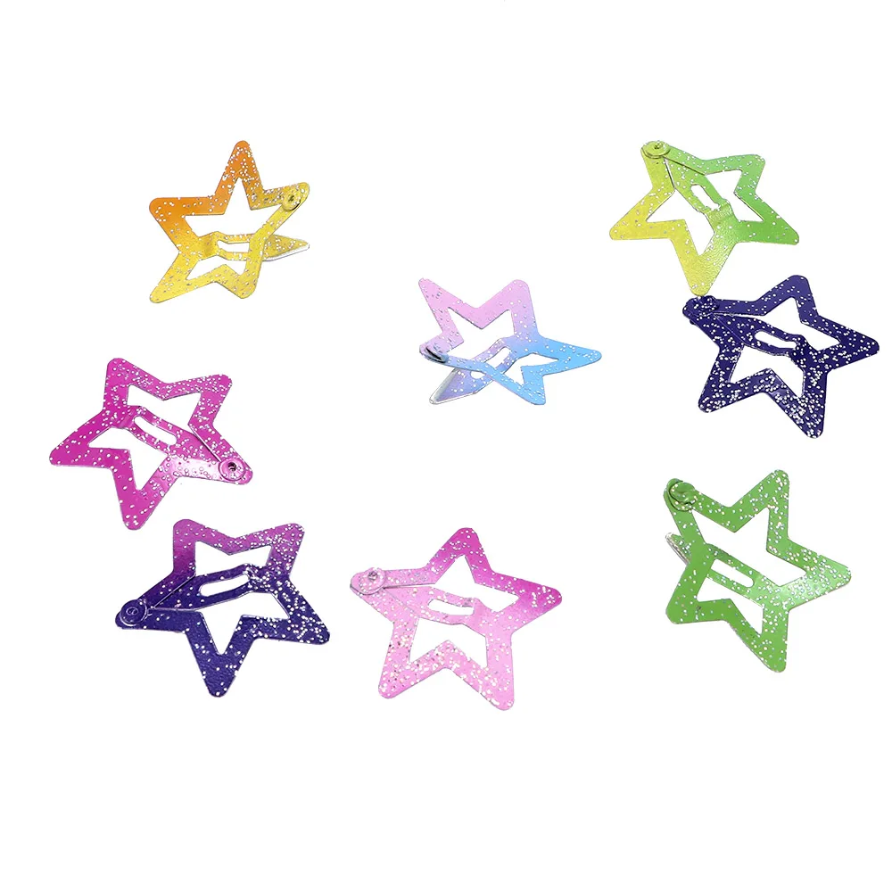 12PCS//Set Cute Glitter Star Butterfly Girls Kids Hair BB Clips Hairpin Barrettes