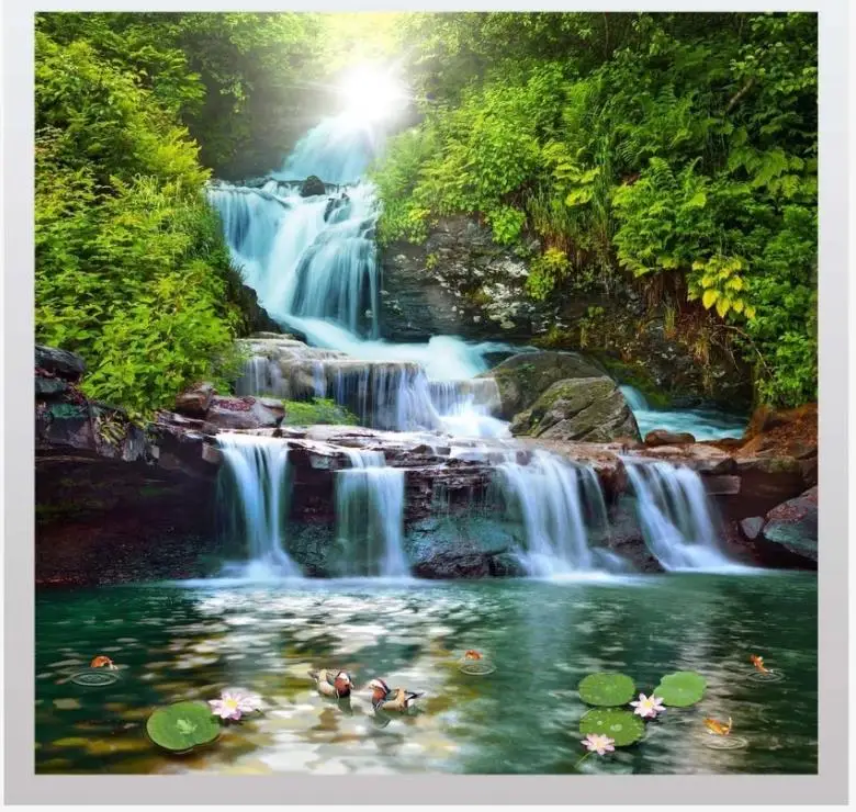

Mountain waterfall, beautiful scenery, natural scenery, landscape wall beautiful scenery wallpapers