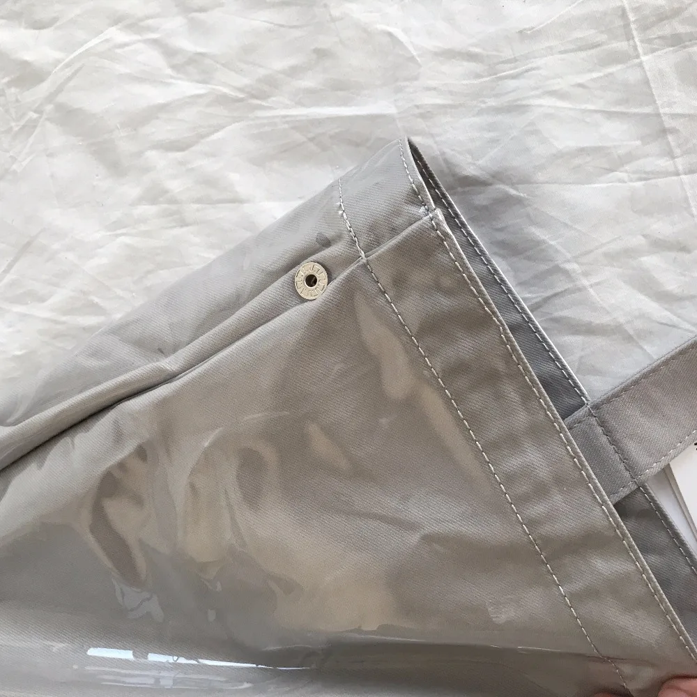 Новая Винтажная сумка для покупок из крафт-бумаги, прозрачная двойная сумка из ПВХ, водонепроницаемая Повседневная сумка через плечо, сумка-мессенджер