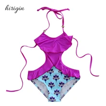 Hiringin бренд лайкра детское бикини для девочек комплект Цветочный купальник, купальник монокини ванный комплект