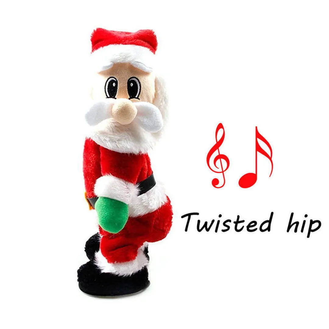 New Electric Christmas Santa Claus Figure Twisted Hip Twerking Singing Kids Toys