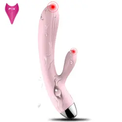 G Spot страпон с вибратором для женщин двойной вибрации силиконовый водонепроницаемый Женский вагинальный, клиторальный массажер новые