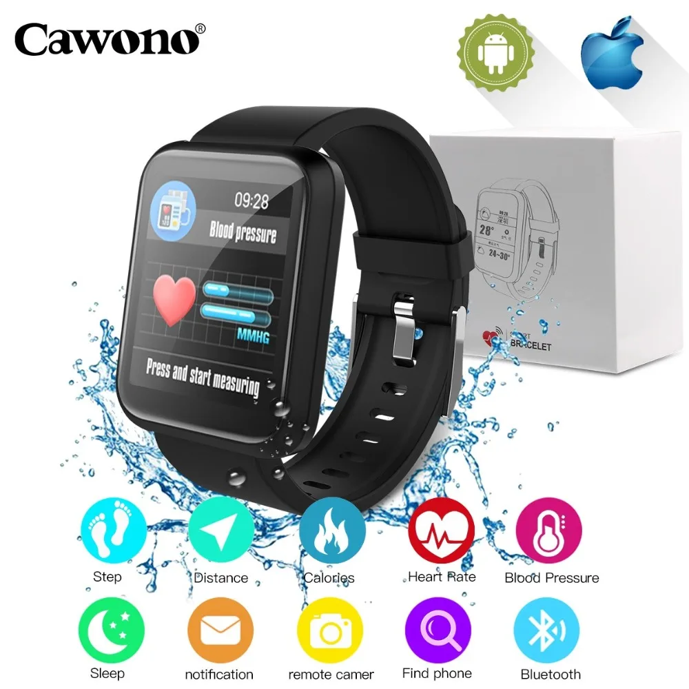 Cawono CW3 Smart Watch 1 3 дюймов крови Давление монитор сердечного ритма нажмите сообщение