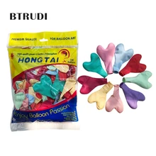 BTRUDI 50pcs  2.2g Heart-shaped Macaronian balloon Multicolor Optional Heart-shap  Wedding Birthday Party Decorative balloons