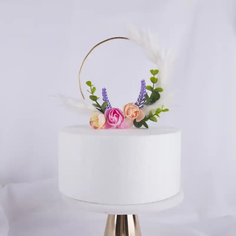 Decoration De Gateau Au Ble 1 X Guirlande De Fleurs De Lavande Faite A La Main Fournitures Pour Fete De Mariage Aliexpress