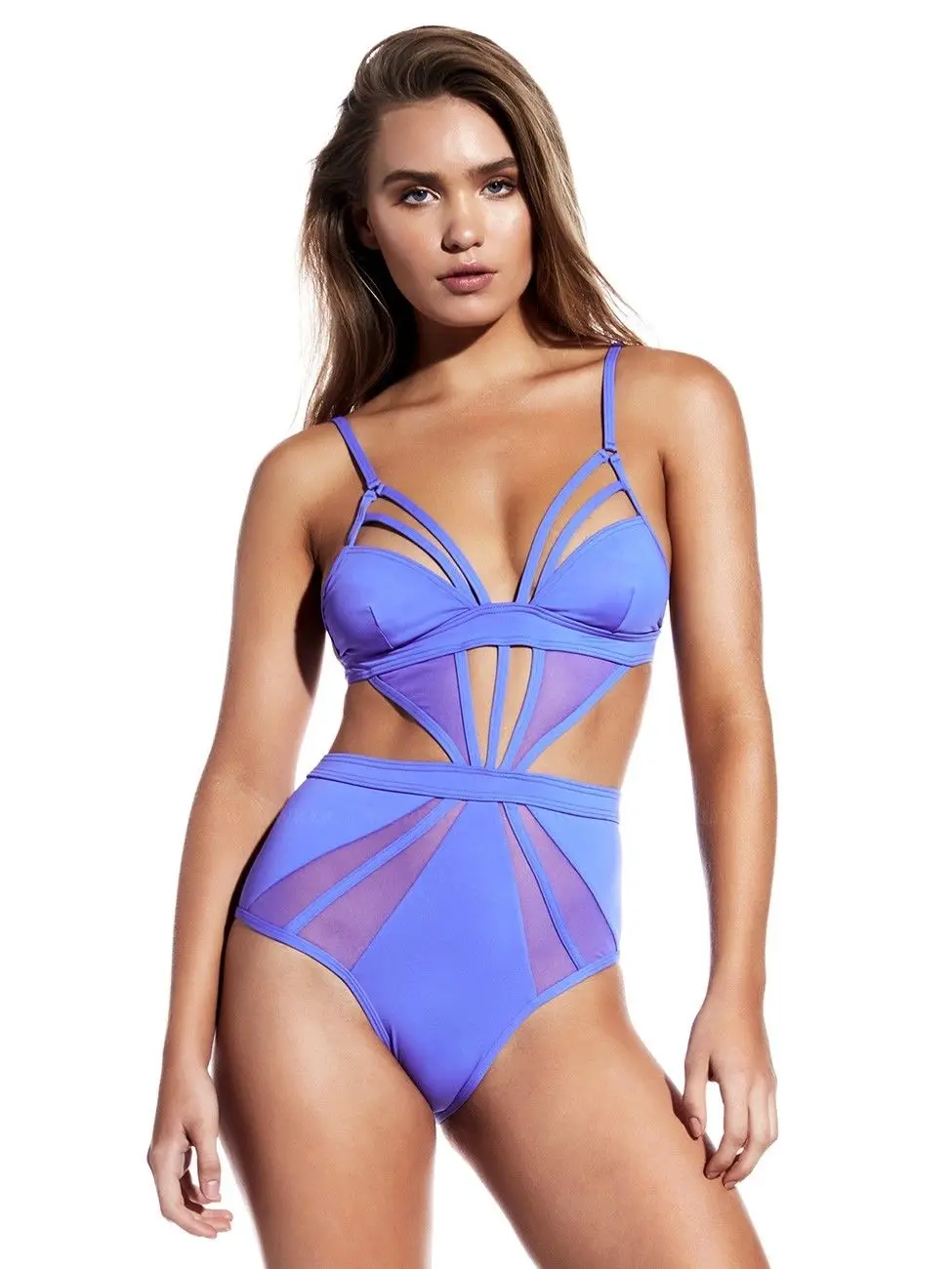 

Women's One Piece Beach Swimsuit Swimwear Bathing Monokini Push Up Sheer Bikini