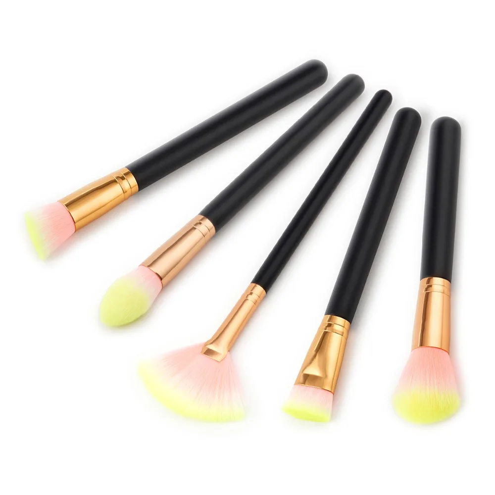 ELECOOL 1/1pcs Makeup Brushes Yellow mix Pink Brush Hair Eyebrow