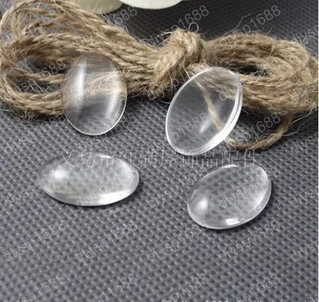 

Wholesale DIY 14*10mm Clear Transparent Domed Oval Flatback Crystal Magnifying Glass Cabochon Fit Cameo Settings 100pcs A1701