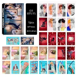 Лидер продаж 30 шт./компл. карты Lomo Новая мода сделано бумага фото карты JUNGKOOK, V, JIMIN, SUGA, JIN, J-HOPE, RM вентиляторы поддержка подарок #289161