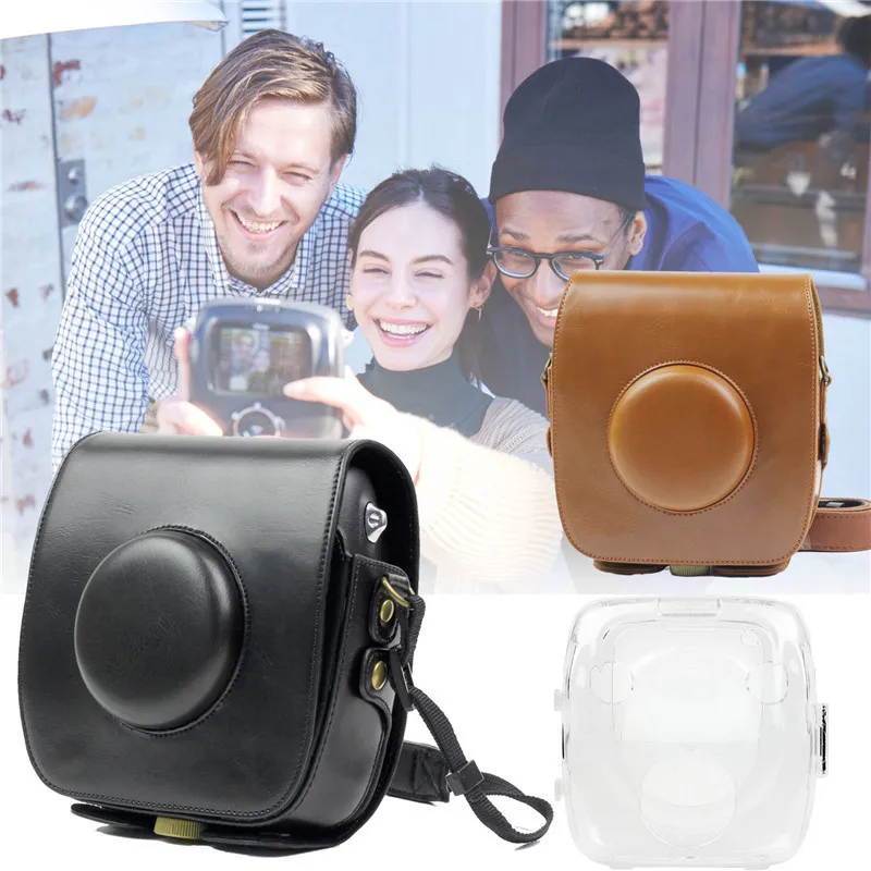 Кожаный защитный чехол для экшн-камеры CAIUL Fujifilm Instax Polaroid квадратный SQ10 HD камера Мини плечевой ремень для камеры Сумка