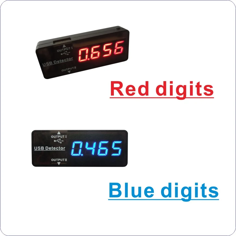 YB26 USB детектор Светодиодный дисплей Напряжение Ток Емкость тестер Красный Синий Цвет Вольтметр Амперметр USB тестер напряжение измеритель тока