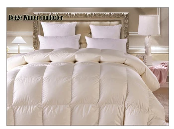 100%White Goose Down Comforter Duvet Winter Doona Quilted Blanket king queen twin full Quilt Cotton
