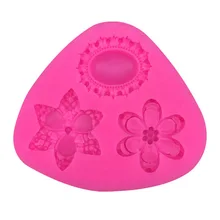 Flower Jewelry Silicone Mold Wedding Fondant Cake Decorating Tools Gem Cake Border Gumpaste Chocolate Moulds H787