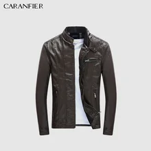 CARANFIER Men s PU Jackets Coats Motorcycle Leather Jackets Men Autumn Spring Leather Clothing Male Casual
