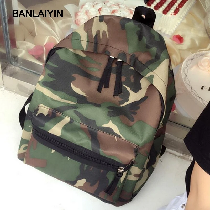 Women Casual Daypacks Men Bag Canvas Backpack Camouflage School Bags For Teenager Boy Girls Unisex Travel