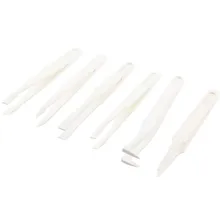 Feita 6 шт. 93301-08 Пластик Пинцет Набор Белый Цвет рука ремонт Инструменты для электронных, ремонт, лаборатории, промышленных, чистых