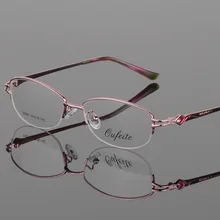 Элегантная овальная оправа, оправа для очков, Женская металлическая стильная оправа для очков, оправа для близорукости