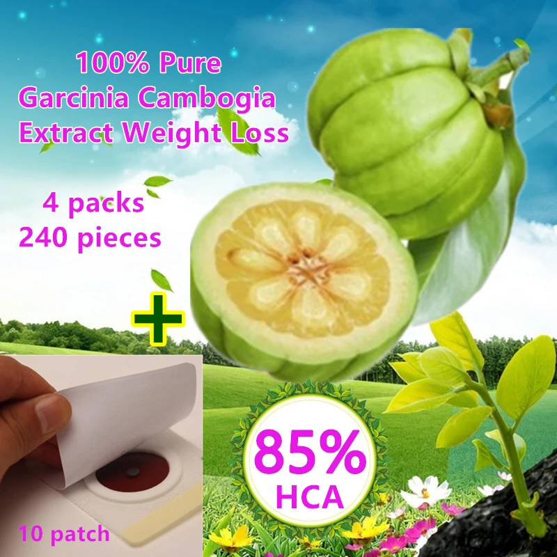4 упаковки 240 шт Чистый экстракт гарцинии камбоджийской 85% HCA продукты для похудения диета для похудения продукт для женщин быстрая потеря веса