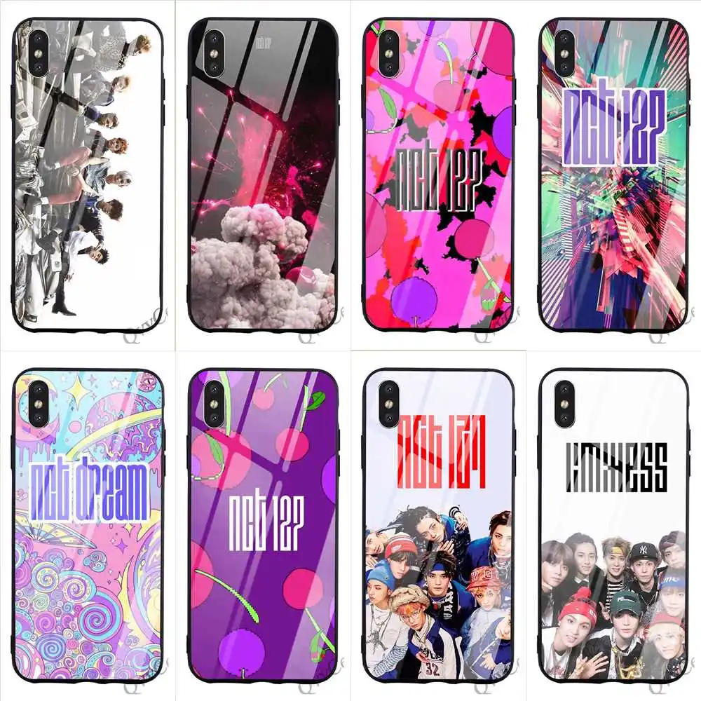 

Pattern NCT U 127 DREAM kpop Tempered Glass Phone Cover for iPhone Xs Max Case X 6 6S XR 8 Plus 7 5S 5 SE Covers Back