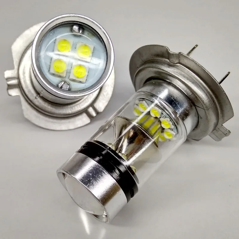 

2X H7 Car LED Fog Tail Driving Light Lamp Bulb White Bright LED car bulbs LED road lamp lamp h7 LED car lamp