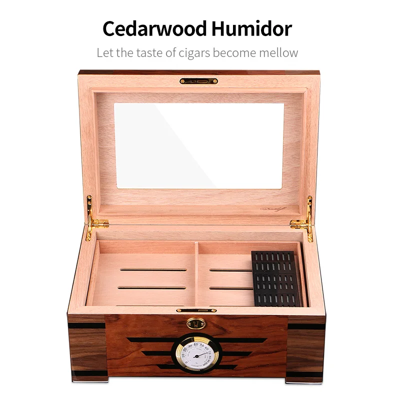 Humidor кедр двойной слой большой емкости сигары увлажняющий Чехол/коробка/шкаф CH-1012