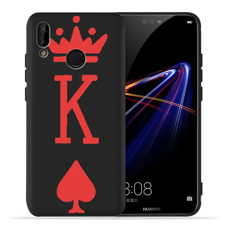 Чехол king queen Crown DIY для huawei P8 P10 P20 P30 mate 10 20 Honor 8 8X 8C 9 V20 10 Lite Plus Pro, чехол, чехол