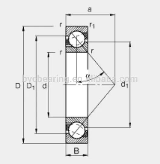 7209ac/7209c P4 радиально-упорный подшипник(45x85x19 мм) китай высокой точности Электрический Двигатель подшипник