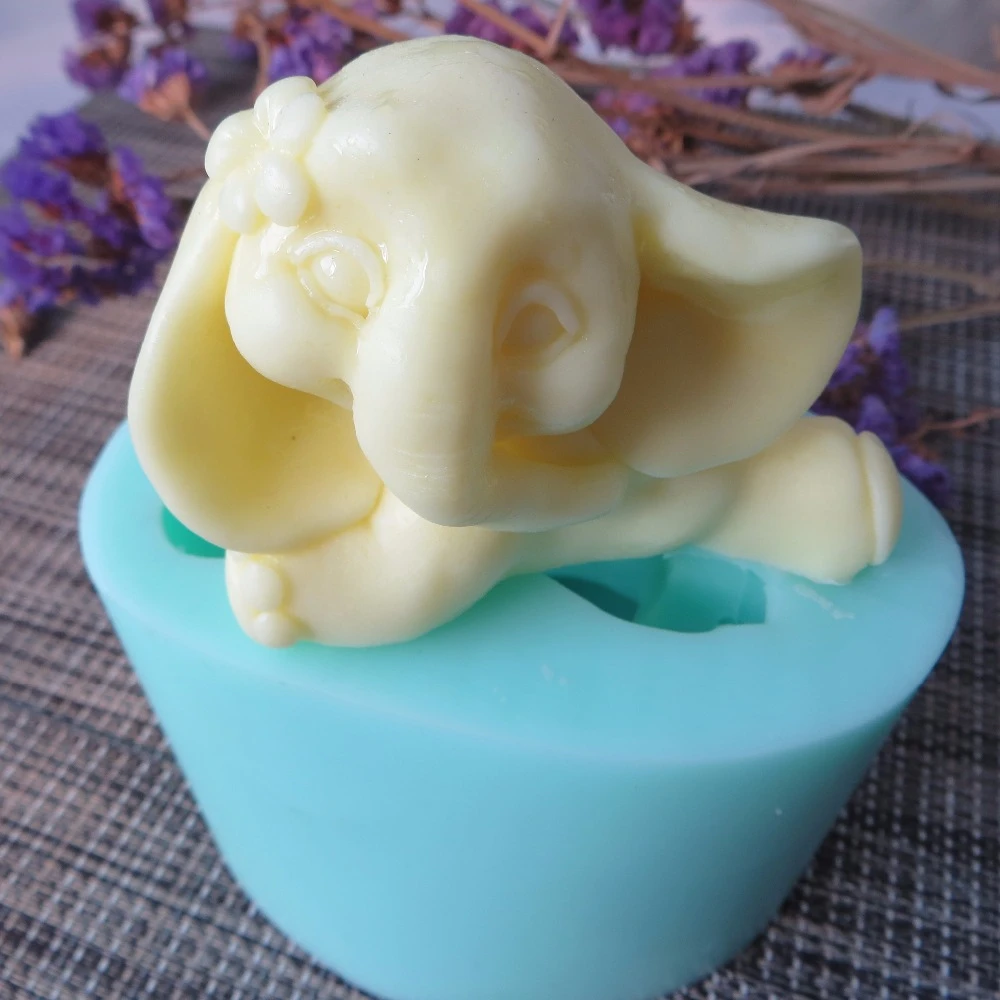 3D формы, милый слон, силиконовая форма для мыла, животная свеча, ароматическая форма для мыла, полимерные глиняные формы, PRZY DW0107