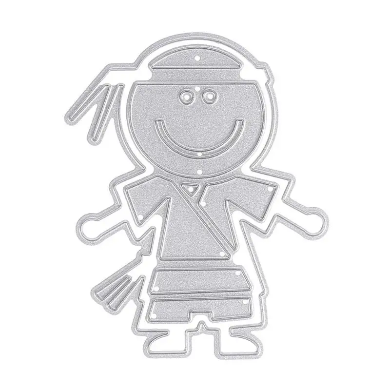 

2Pcs Cartoon Boy Metal Cutting Dies Stencils for Scrapbooking Photo Album Embossing Folder Paper Crafts Template Decor E5M1