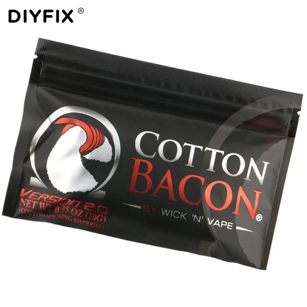 DIYFIX 1 сумка электронная сигарета органический хлопок бекон Мягкий DIY Мечта хлопок для RDA RBA танк распылитель нагревательный провод Vape хлопок - Цвет: Bacon Cotton