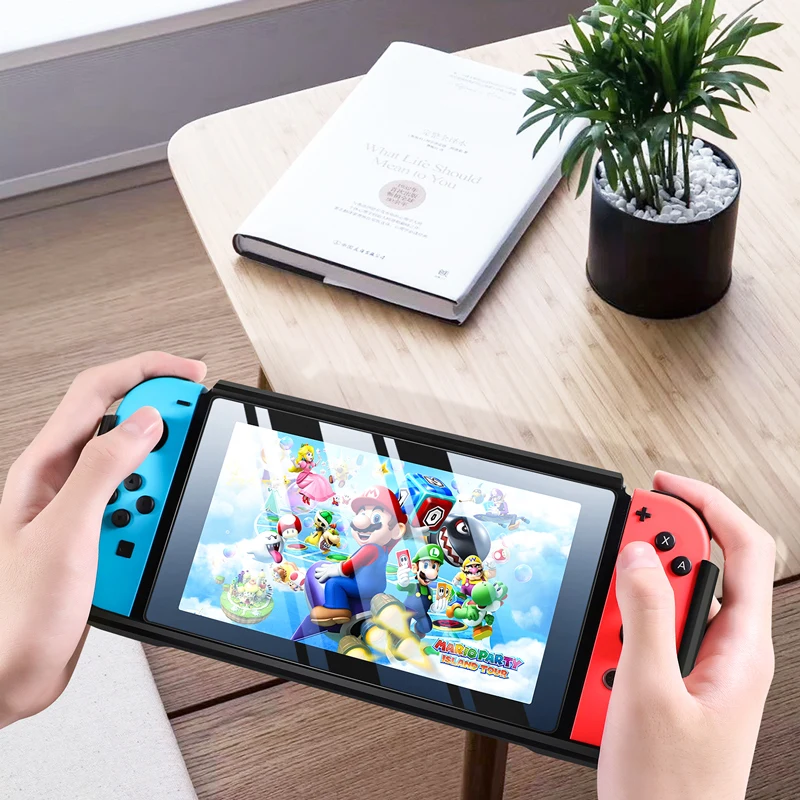 Удобный чехол для nintendo Switch TPU PC ручной эргономичный мягкий рукоятки для переключателя с 7 игровыми слотами Playstand