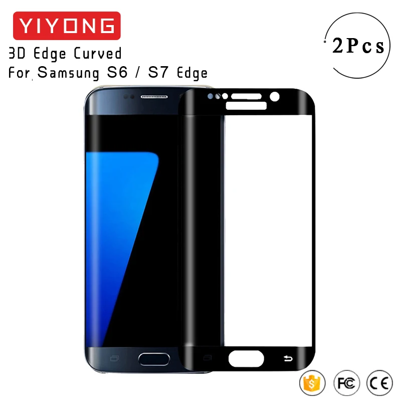 

YIYONG 3D Edge Curved Glass For Samsung Galaxy S6 S7 Edge Plus Tempered Glass Screen Protector For Samsung S7 Edge S 7 S 6 Glass