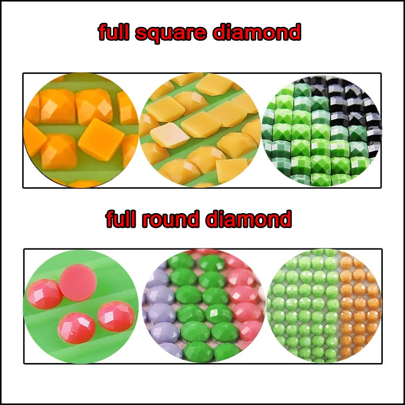  Blank Grid Diamond Embroidery Empty Canvas square Round drill Canvas With Glue Diy Diamond Painting - 4000181872954
