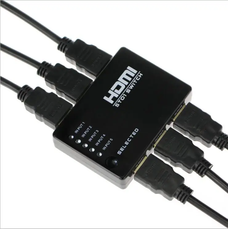 Бесплатная доставка производители поставляют 5 в 1 hdmi переключатель пять вход