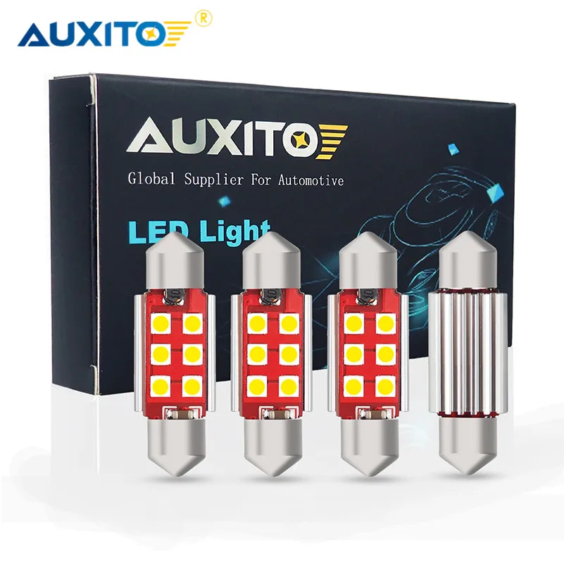 Auxito 4x Canbus C5W светодиодный C10W лампы салона гирлянда 31 мм 36 41 3030SMD COB чтения