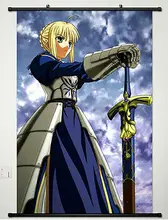 Wall Scroll Poster pintura de la tela para Anime Fate / Stay Night Saber 169