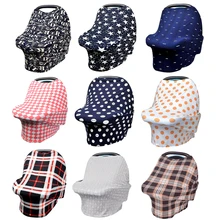 Baby Car Seat Cover – Multi Use Nursing Cover Pattern – Ideal Grocery Cart Cover and Stretchy Canopy Covers- Perfect Baby Gift