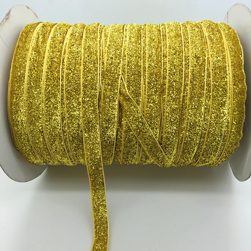Glitter Velvet Ribbon for Crafts and Accessories, 5 Yards, 3/8 (10mm) - Multiple Color Options Available, Free Shipping
