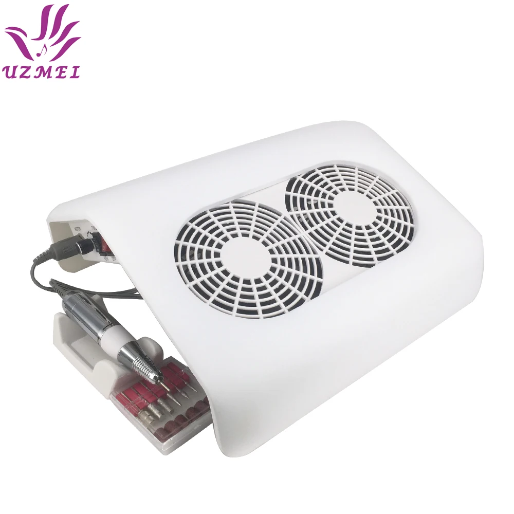 

Strong Power 48W Nail Dust Collector 2 Fans grinding combo combination machine Nail Vacuum Collector with 3 bags Nail Tools