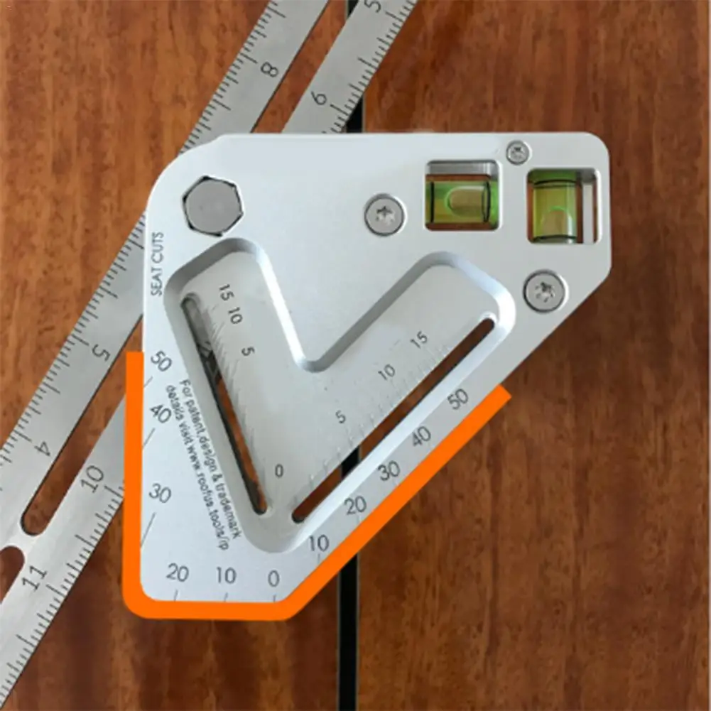 

Positioning Multi Function Gauges Protractor Measuring Wood Work Triangle Ruler Tool Clear Scale Accessories Professional garden