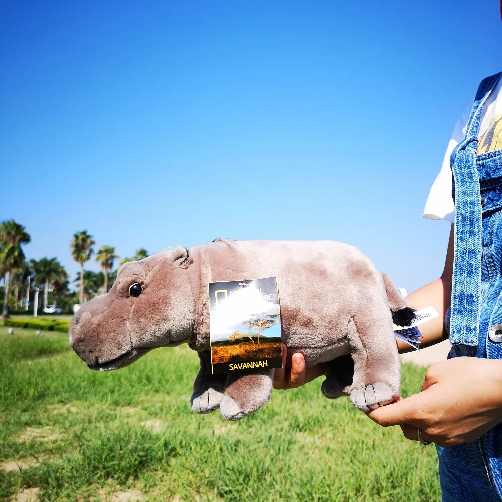 

National Geographic plush hippos toys 10.5" similar with real hippos high quality comfortable soft PPccotton children gifts