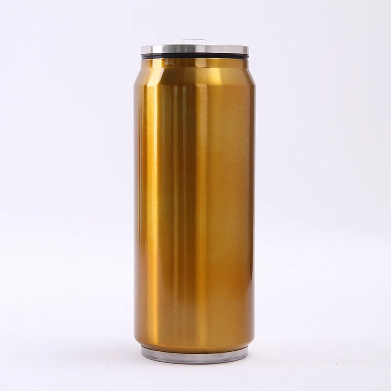 BearKnight, большая емкость, креативные банки из нержавеющей стали, вакуумный термос, бутылка колы, бак, всасывающая труба, запаянный герметичный чайник - Цвет: Оранжевый