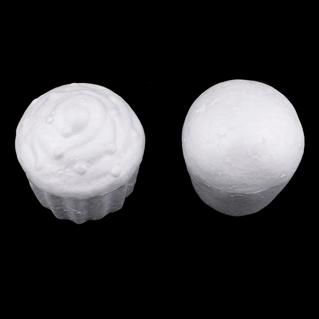 10Pcs Mixed Foam Cupcake Model Styrofoam Foam Decor for DIY Modelling Crafts Christmas Tree Polystyrene Styrofoam Foam Material