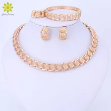 Carol ювелирный дизайн модный Дубай золотой цвет комплект ювелирных изделий Элегантный костюм ожерелье серьги набор нигерийский Свадебный Африканский бисер