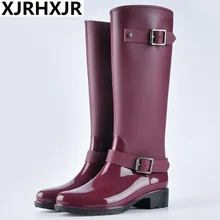 Новые женские сапоги; Модные непромокаемые сапоги; женские непромокаемые сапоги; нескользящие высокие водонепроницаемые сапоги; женские сапоги для взрослых