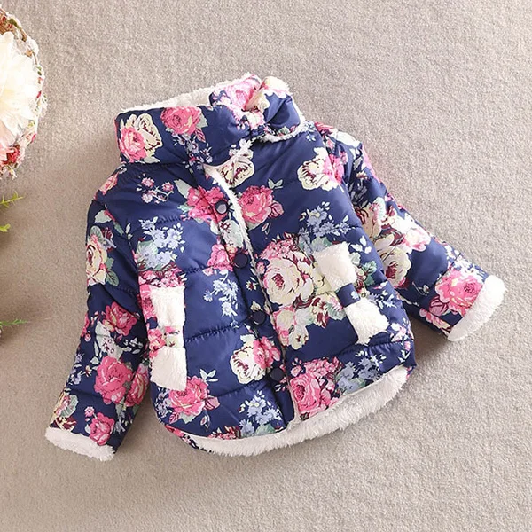 Children-Baby-Girl-Floral-Stand-Collar-Winter-Long-Sleeve-Bow-Coat-Outerwear-2-6Y-2