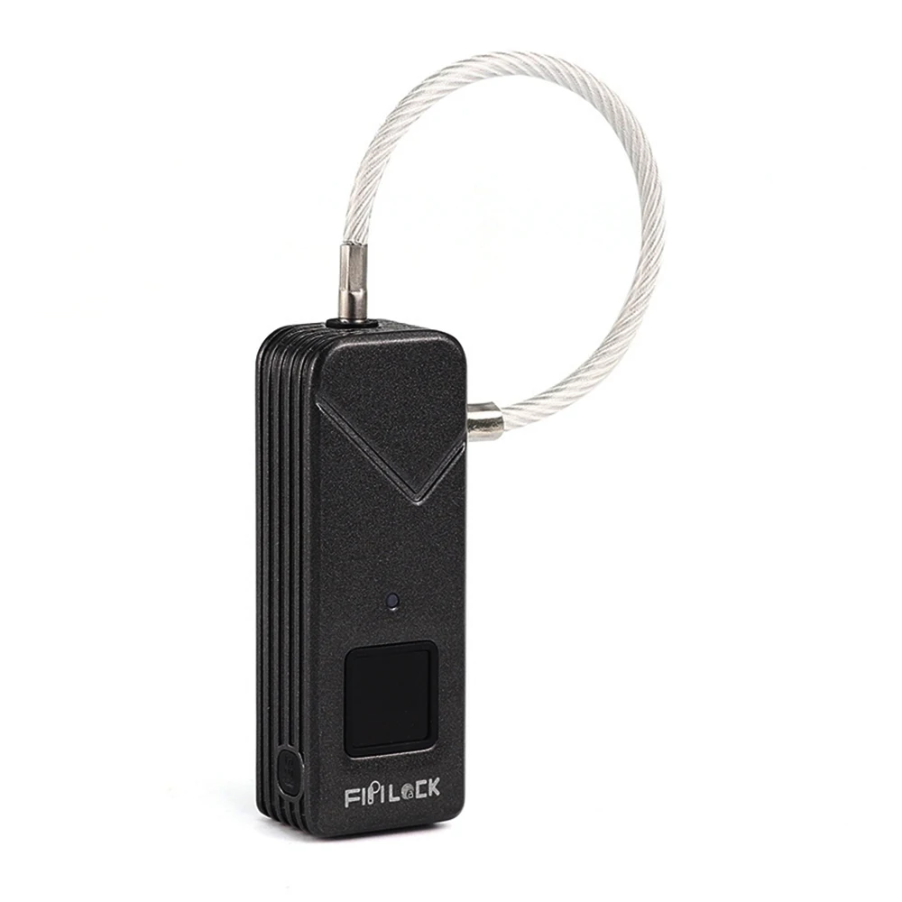 Fingerprint Lock, Portable Smart Biometric Padlock Security No Password Waterproof and Anti-Theft Padlock for Golf Bag Suitcase,