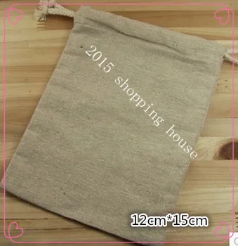 

a03 12CM*15CM Daisy Handmade cotton linen Bag Drawstring rope sack bag for jewelry storage /Christmas/Wedding gift accessories